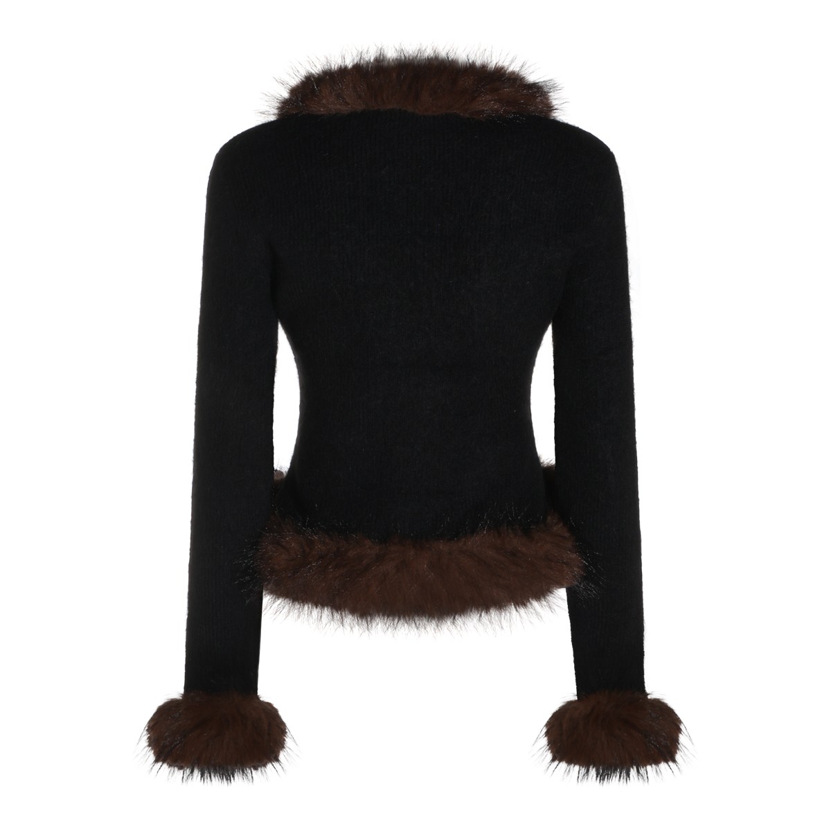 BLACK FUR CARDIGAN