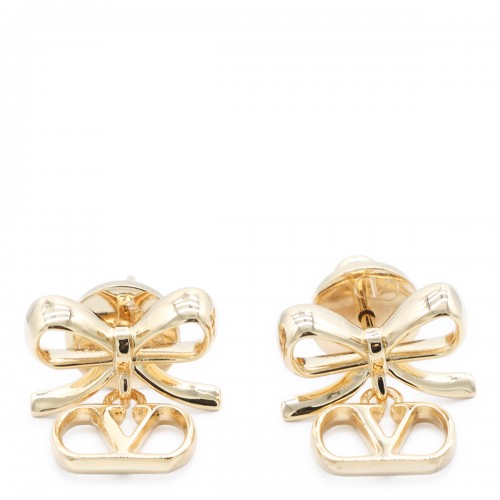 GOLD METAL VLOGO EARRINGS