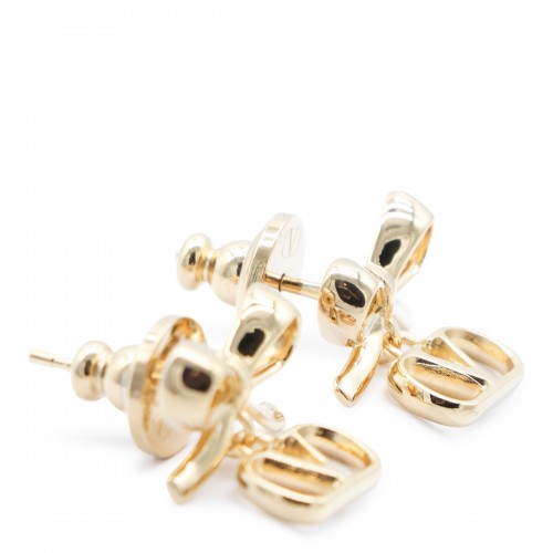 GOLD METAL VLOGO EARRINGS