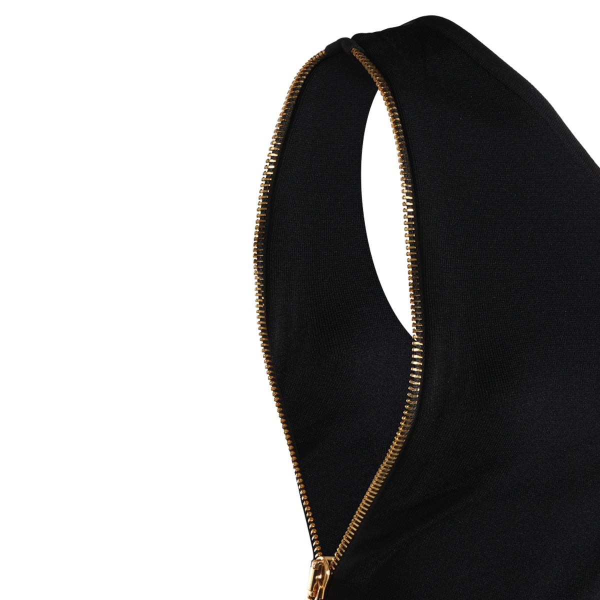 BLACK STRETCH ONE SHOULDER LONG DRESS