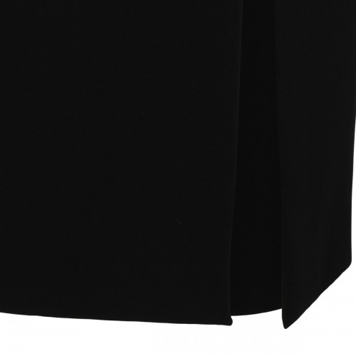 BLACK VIRGIN WOOL STRETCH SKIRT