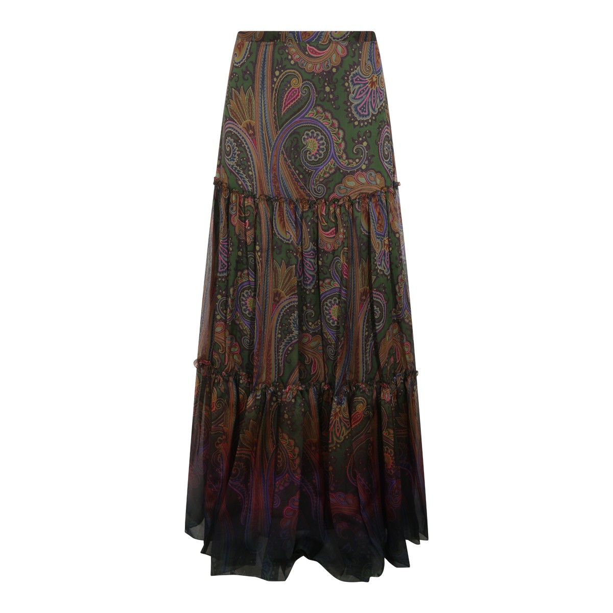 MULTICOLOR PAISLEY LONG SKIRT