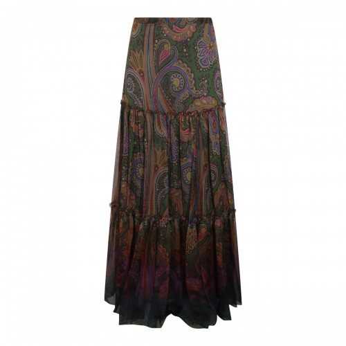 MULTICOLOR PAISLEY LONG SKIRT