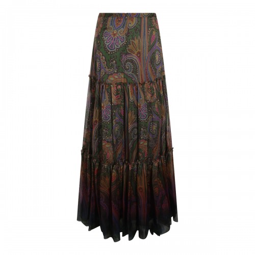 MULTICOLOR PAISLEY LONG SKIRT