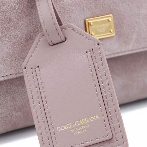 ANTIQUE PINK SUEDE MINI SICILY TOP HANDLE BAG