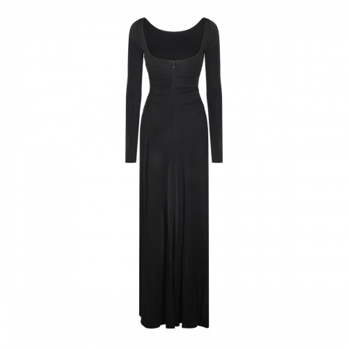 BLACK STRETCH LONG DRESS