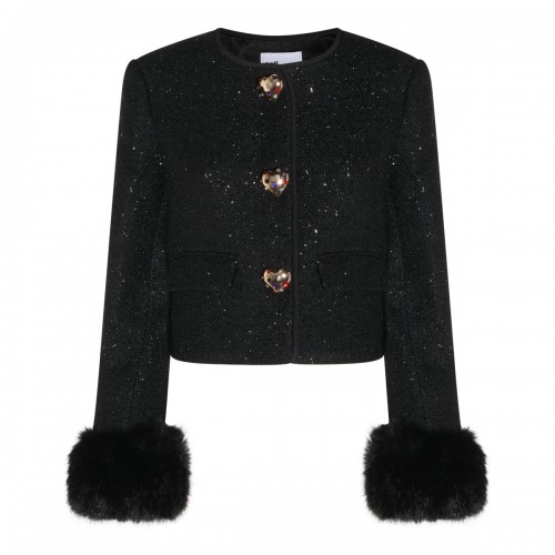 BLACK CROPPED JACKET