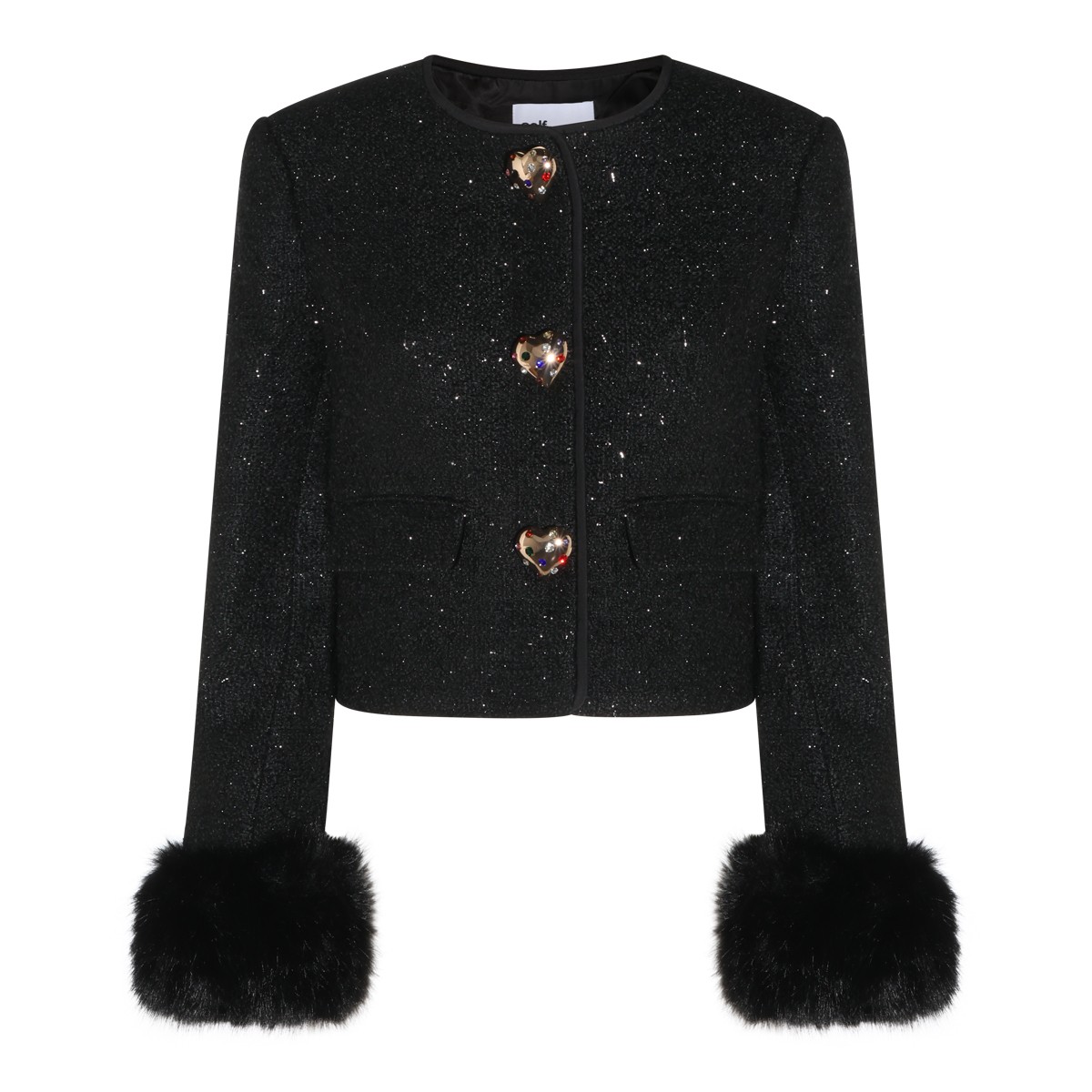 BLACK CROPPED JACKET