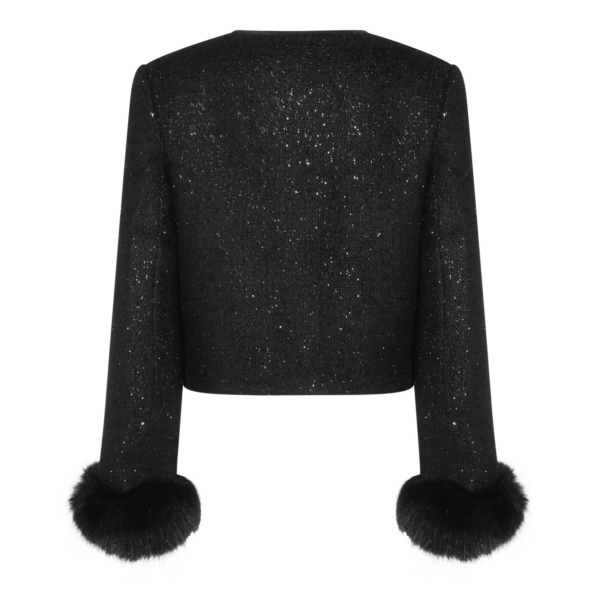 BLACK CROPPED JACKET