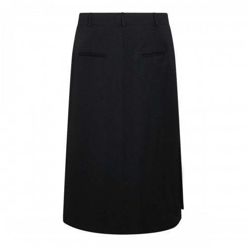 BLACK VIRGIN WOOL PENCIL SKIRT 2