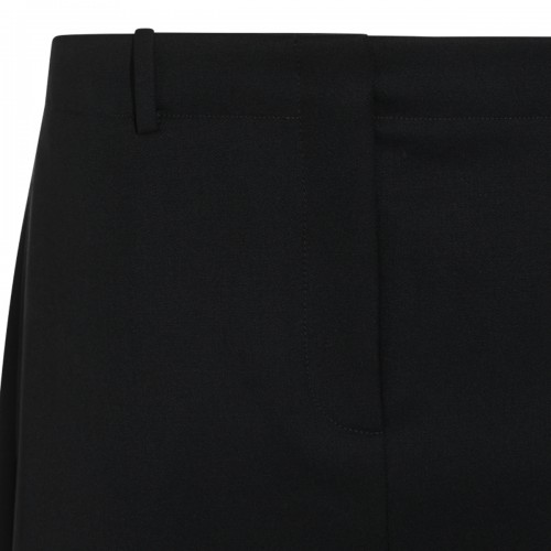 BLACK VIRGIN WOOL PENCIL SKIRT