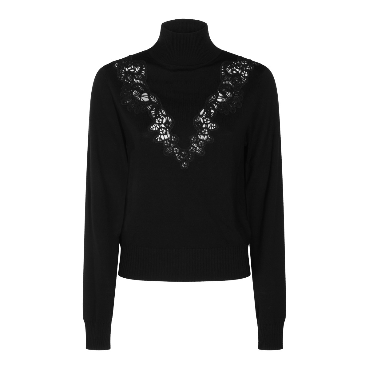 BLACK KNITTED SWEATER