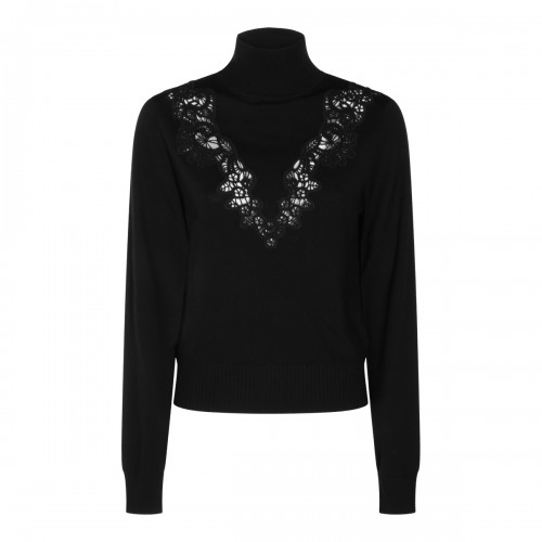 BLACK KNITTED SWEATER