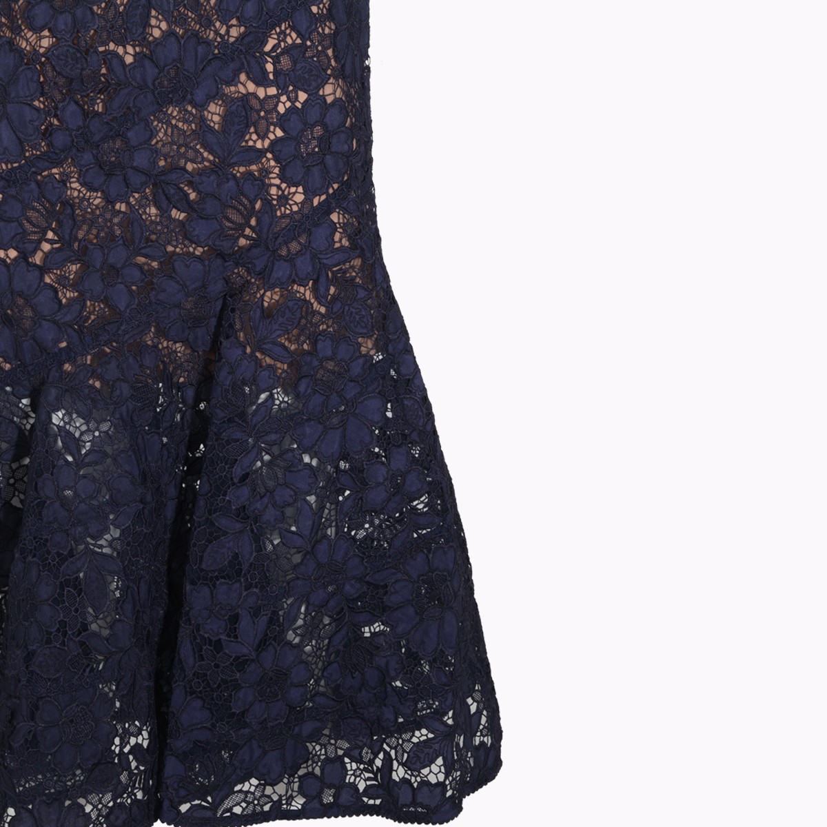 NAVY LACE LONG DRESS