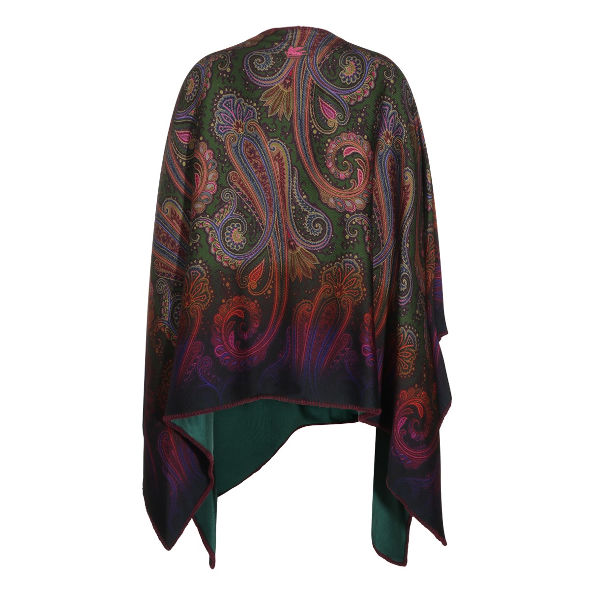 MULTICOLOR WOOL PAISLEY CAPE
