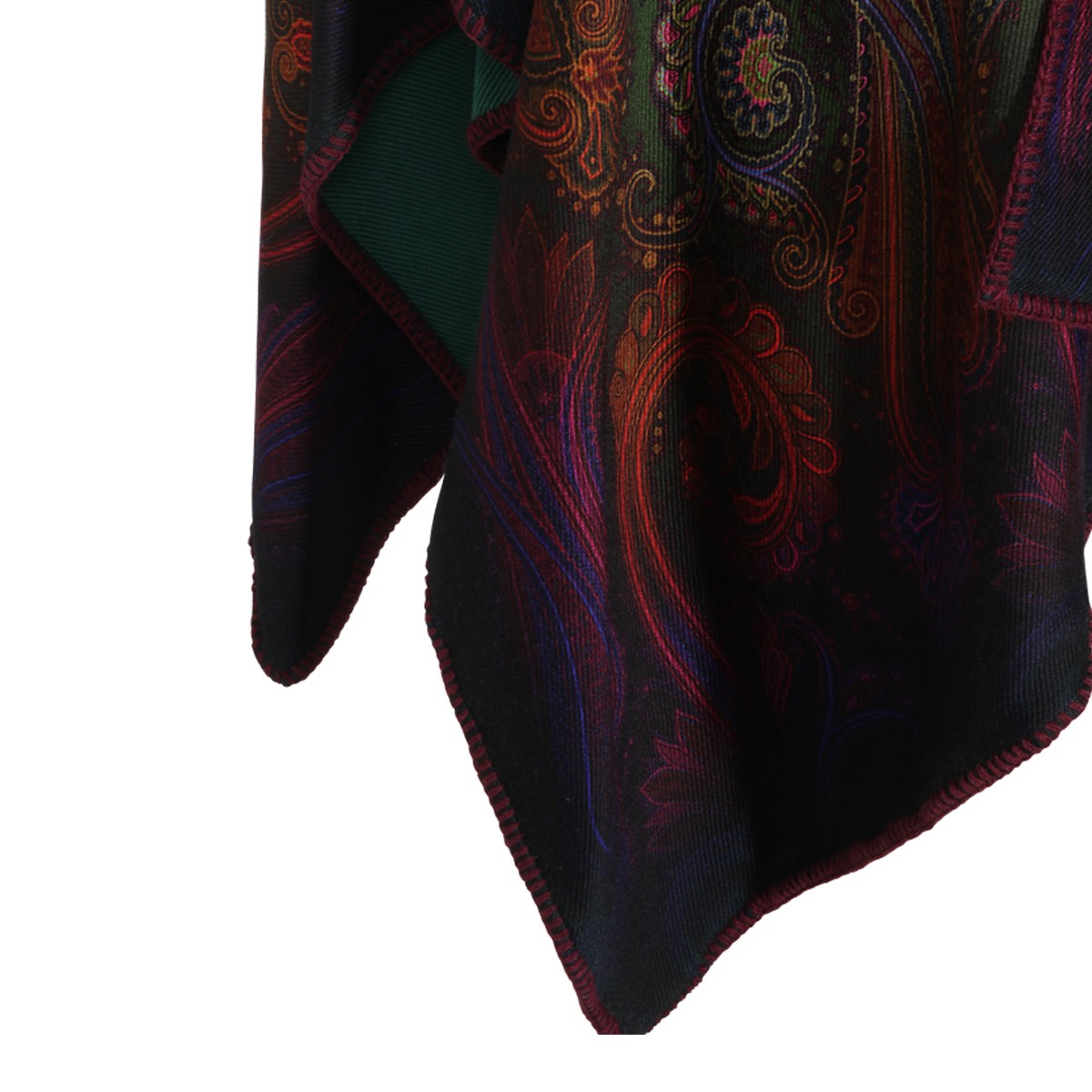 MULTICOLOR WOOL PAISLEY CAPE