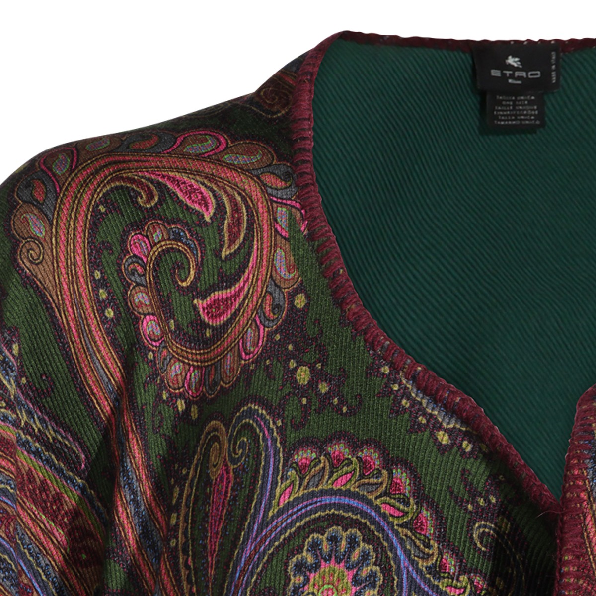MULTICOLOR WOOL PAISLEY CAPE