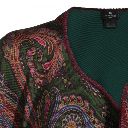 MULTICOLOR WOOL PAISLEY CAPE
