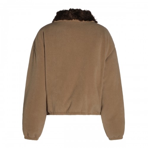 CAMEL VIRGIN WOOL DOWN JACKET