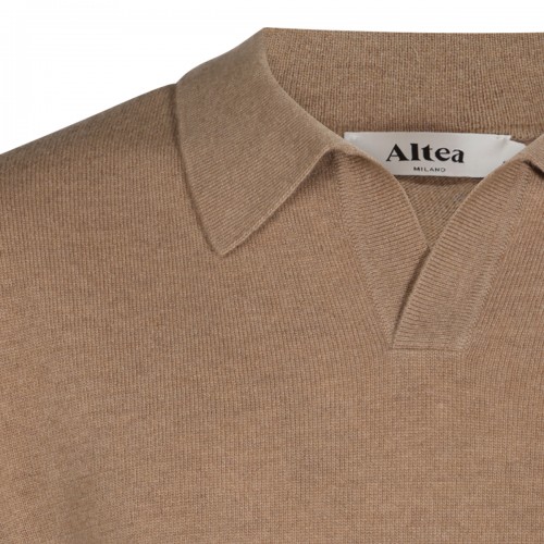 BEIGE VIRGIN WOOL SWEATER
