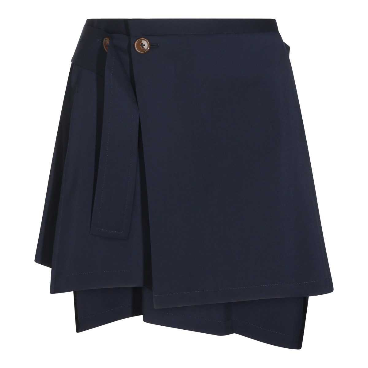 NAVY WOOL MEGHAN SKIRT