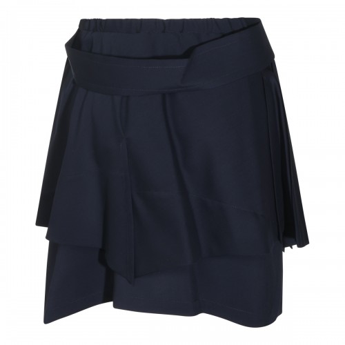 NAVY WOOL MEGHAN SKIRT 2