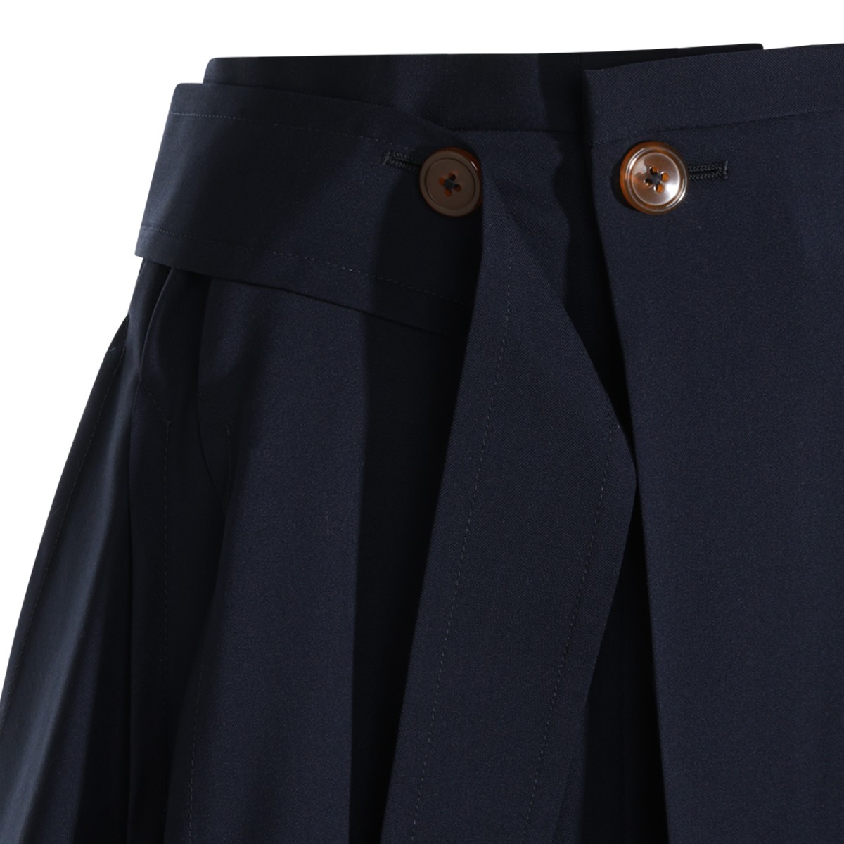 NAVY WOOL MEGHAN SKIRT