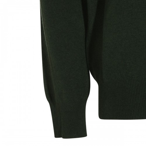 DARK GREEN VIRGIN WOOL SWEATER