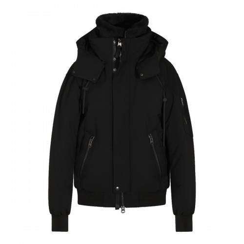 BLACK ZIPPED DOWN JACKET
