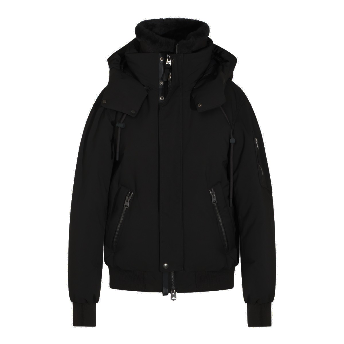 BLACK ZIPPED DOWN JACKET