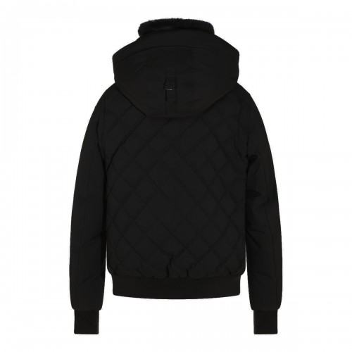 BLACK ZIPPED DOWN JACKET