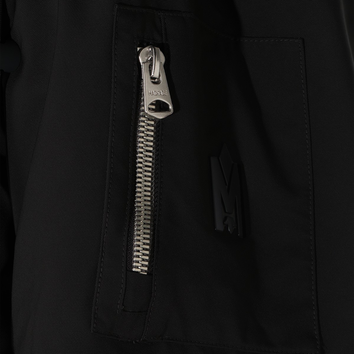 BLACK ZIPPED DOWN JACKET