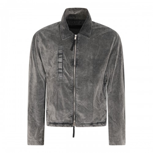 USED GREY COTTON CASUAL JACKET