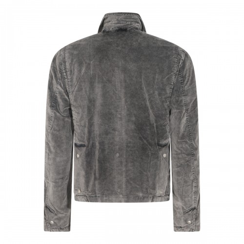 USED GREY COTTON CASUAL JACKET