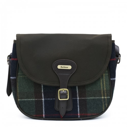 OLIVE TARTAN CROSSBODY BAG