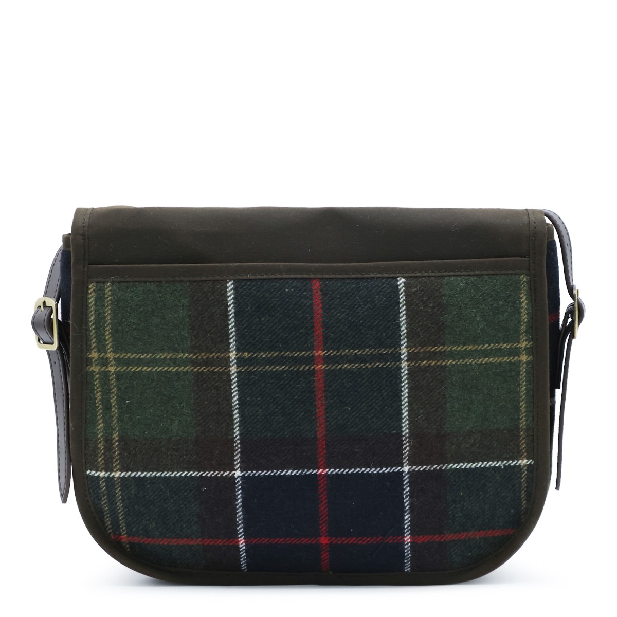 OLIVE TARTAN CROSSBODY BAG