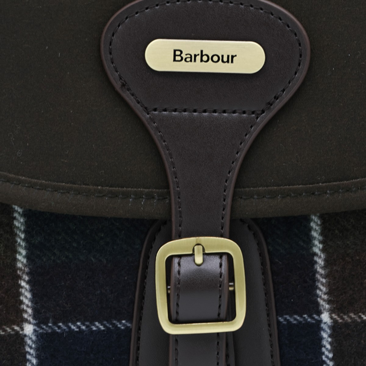 OLIVE TARTAN CROSSBODY BAG