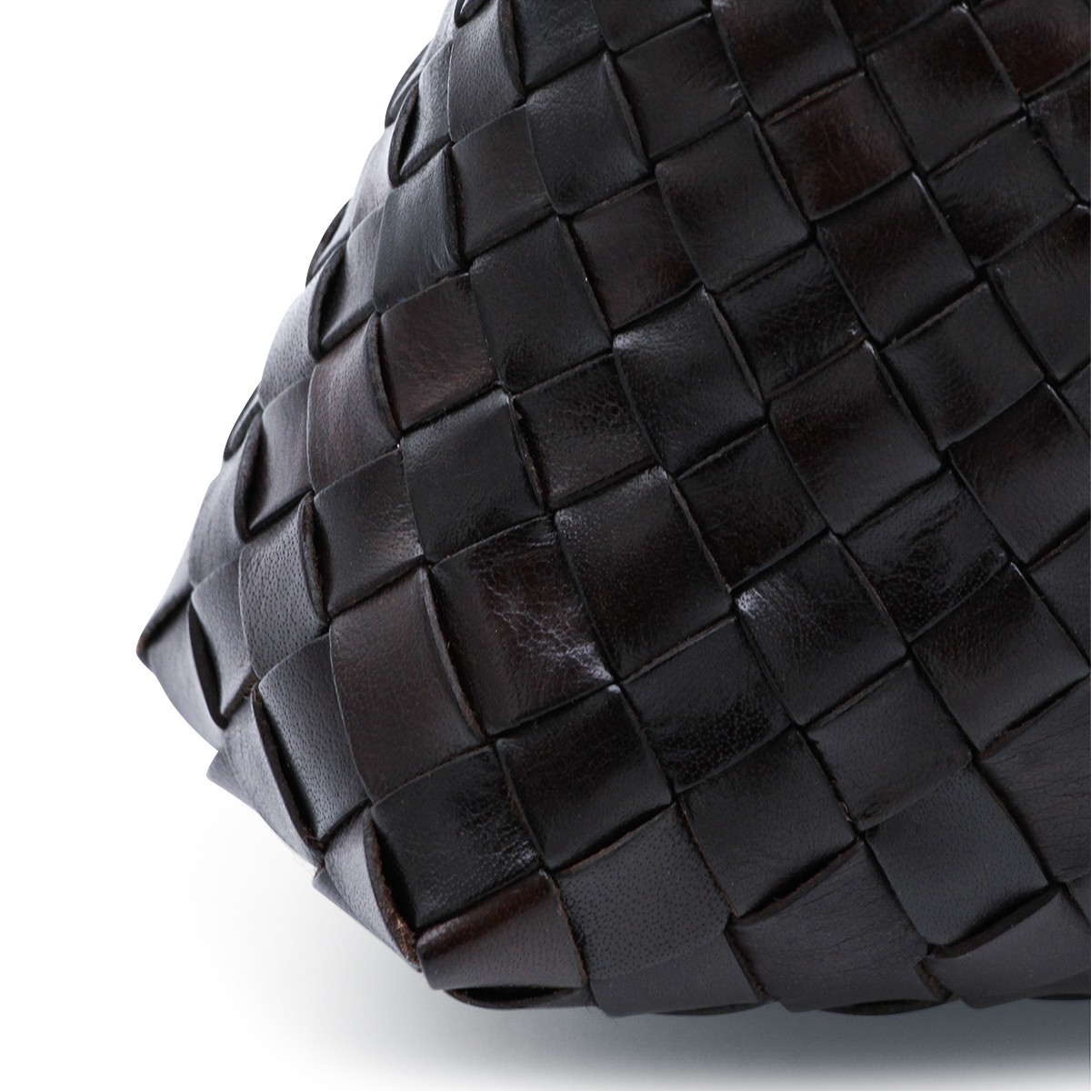 DARK BROWN LEATHER ROSANNA SHOULDER BAG