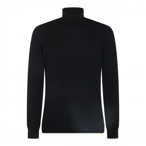BLACK WOOL KNITWEAR