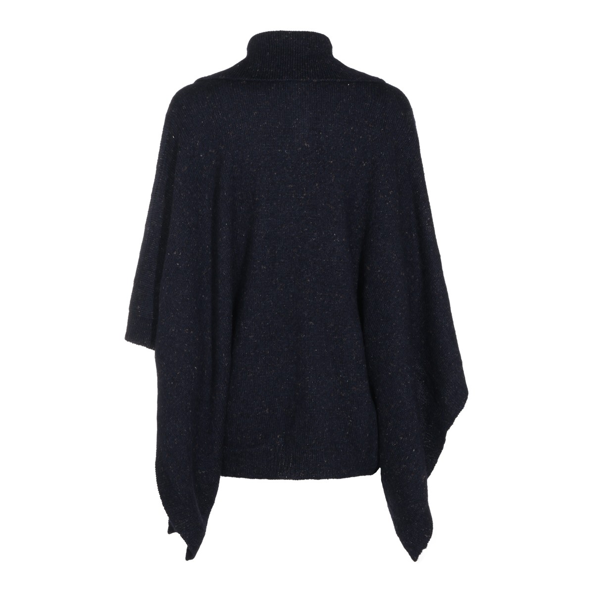 NIGHT BLUE WOOL BLEND CAPE