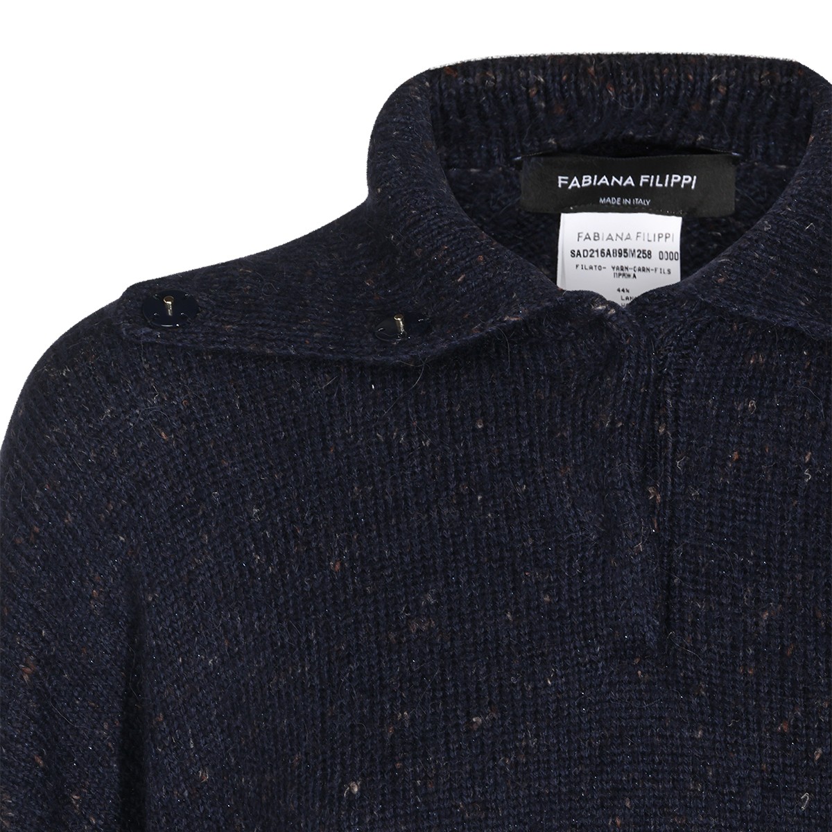 NIGHT BLUE WOOL BLEND CAPE