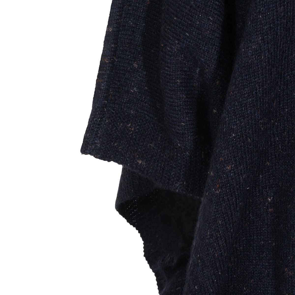 NIGHT BLUE WOOL BLEND CAPE