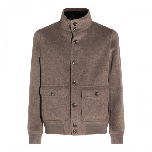 TAUPE SUEDE CASUAL JACKET
