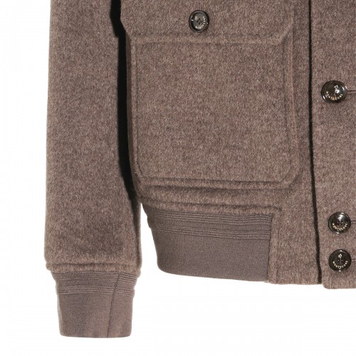 TAUPE SUEDE CASUAL JACKET