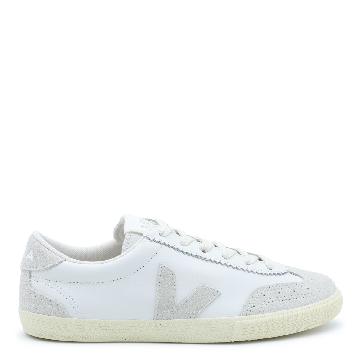 WHITE AND NATURAL VOLLEY SNEAKERS