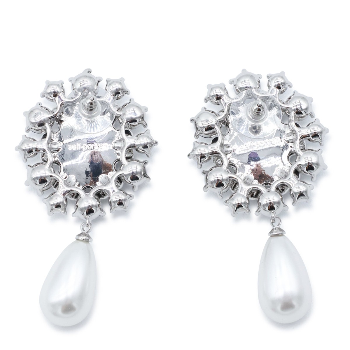 BLUE CRYSTAL PEARL DROPLET EARRINGS