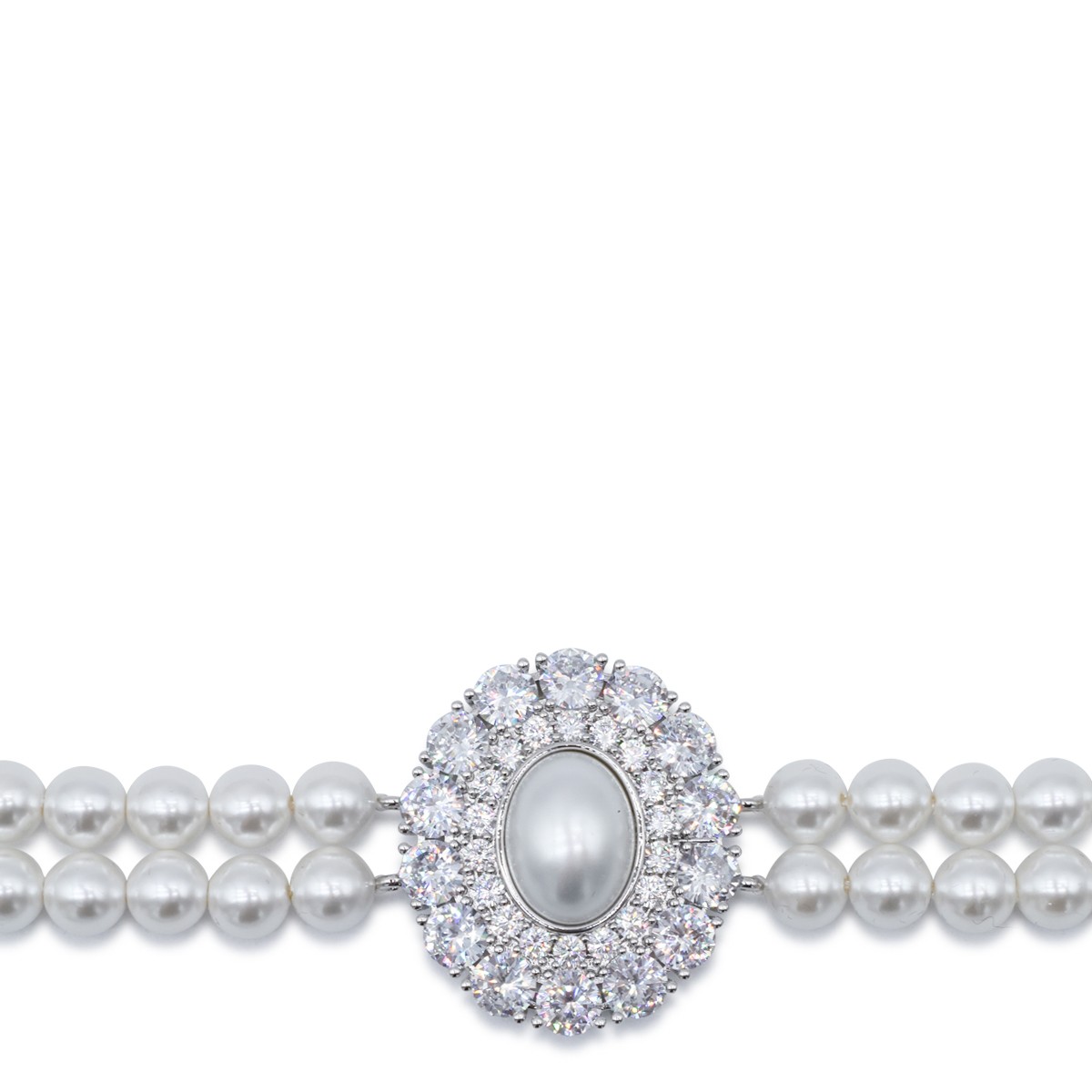 SILVER CRYSTAL NECKLACE