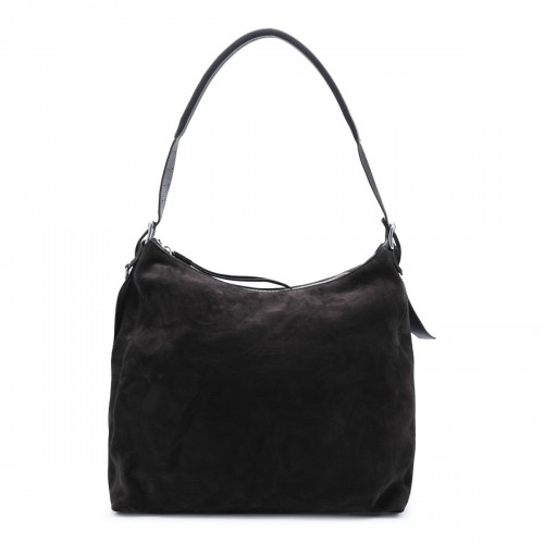 EBONY BROWN BELTED HOBO...