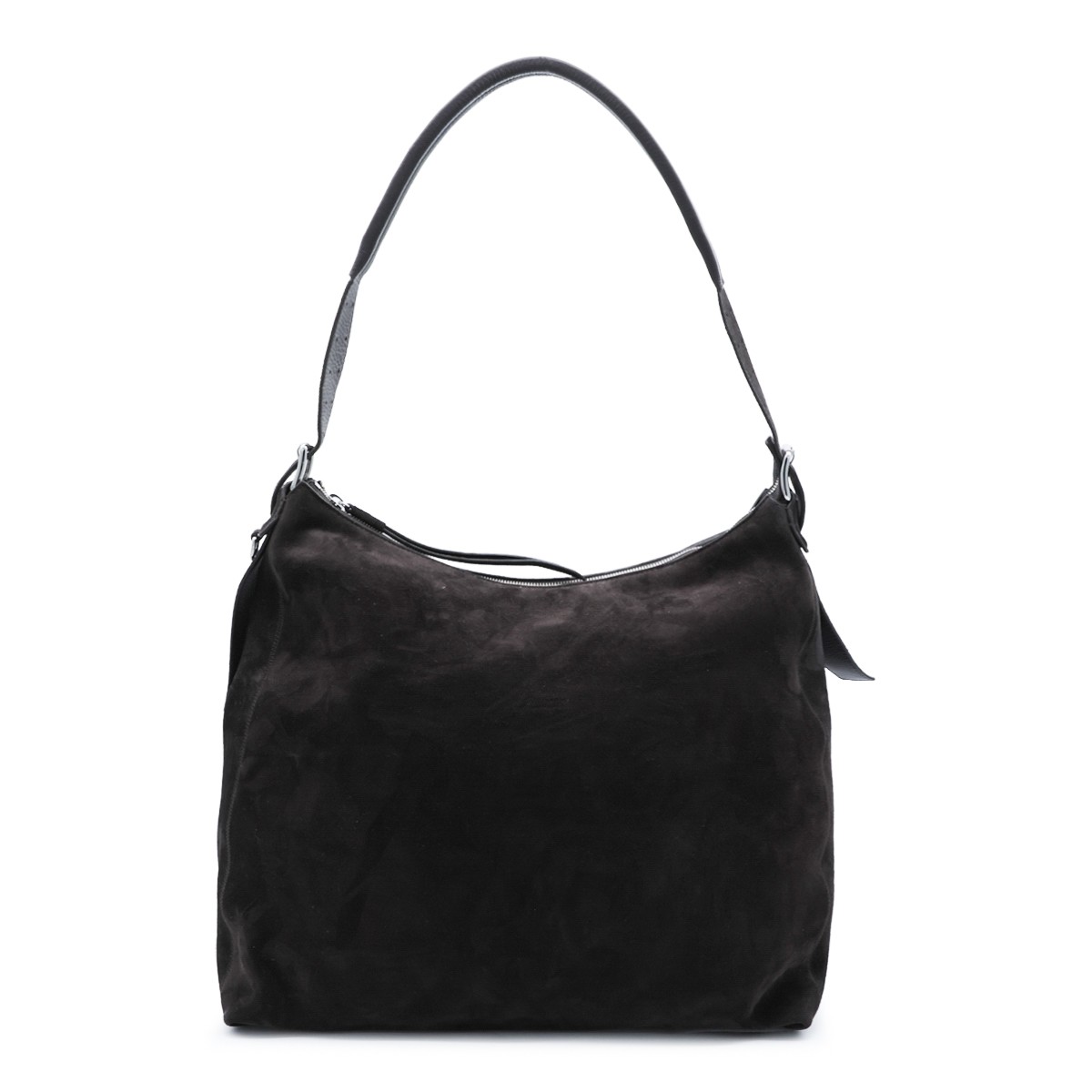 EBONY BROWN BELTED HOBO SHOULDER BAG