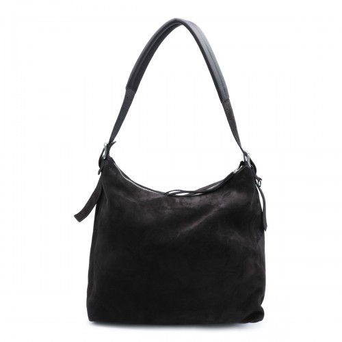 EBONY BROWN BELTED HOBO SHOULDER BAG